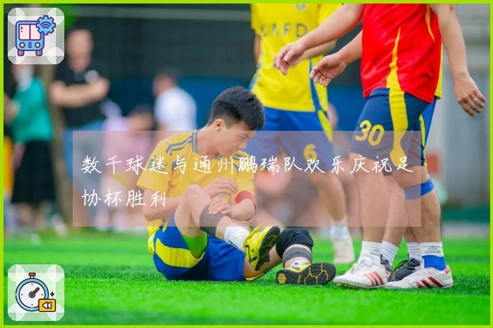 数千球迷与通州鹏瑞队欢乐庆祝足协杯胜利